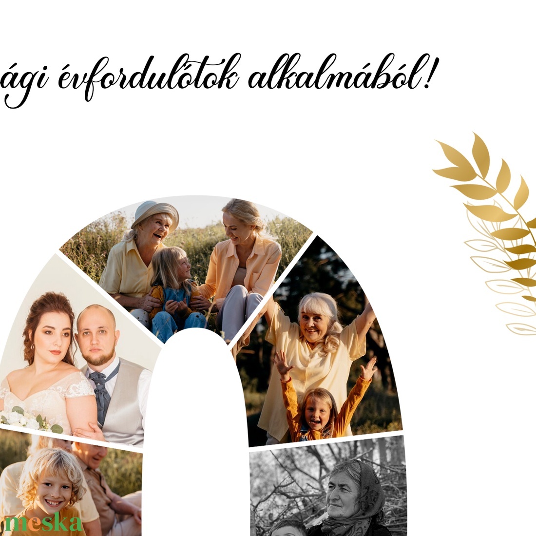 30. házassági évfordulóra - fotókollázs A/4-es méretben dátummal, aláírással (digitálisan, nyomtatva vagy keretezve) - művészet - kollázs - Meska.hu