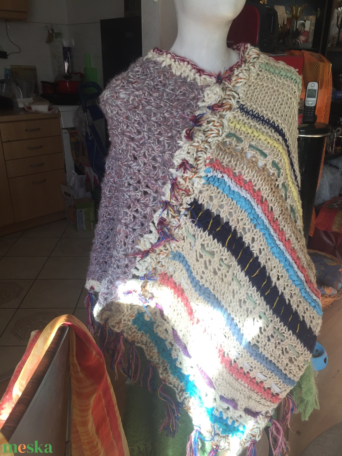 Kézimunkabolt felszámolása után megmaradt termék. Különleges horgolt/kötött poncho. L-es méret. - ruha & divat - női ruha - pulóver - Meska.hu Kézimunkabolt felszámolása után megmaradt termék. Különleges horgolt/kötött poncho. L-es méret. - ruha & divat - női ruha - pulóver - Meska.hu
