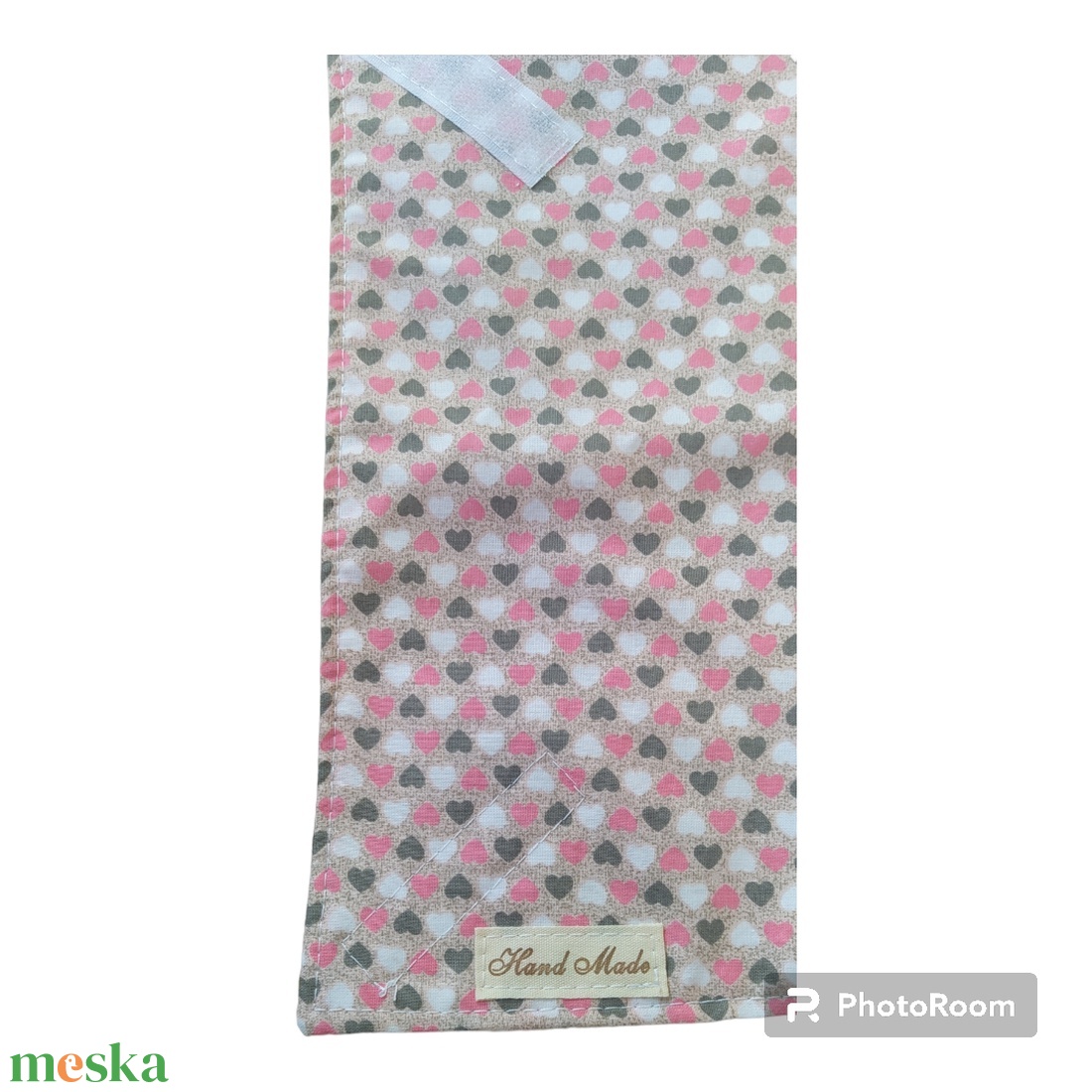 újraszalvéta-kis szivecskés - táska & tok - uzsonna- & ebéd tartó - szendvics csomagoló - Meska.hu