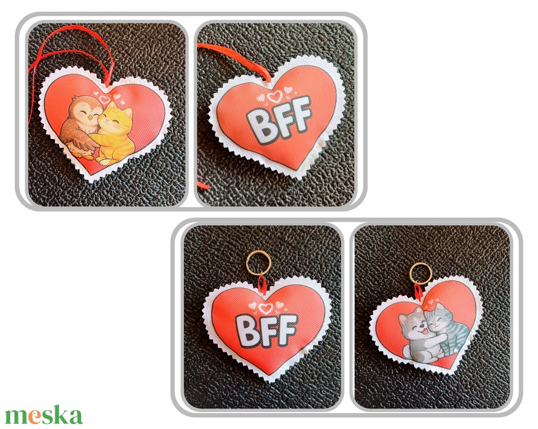 Valentin-napi illatos szívecskék  - táska & tok - kulcstartó & táskadísz - kulcstartó - Meska.hu