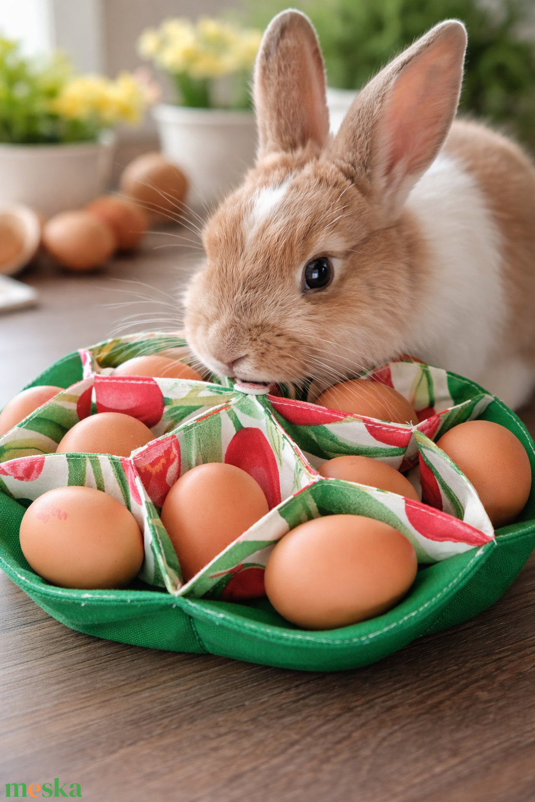Húsvéti tojás tároló, kosárka  - ünnepi díszek, dekorációk - húsvéti díszek és dekorációk - húsvéti asztaldíszek - Meska.hu