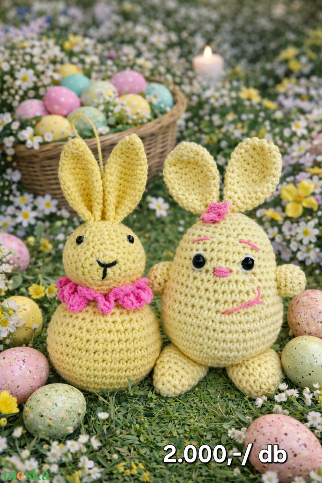 Sárga mosolygós nyuszi - játék & sport - plüssállat & játékfigura - nyuszi - Meska.hu