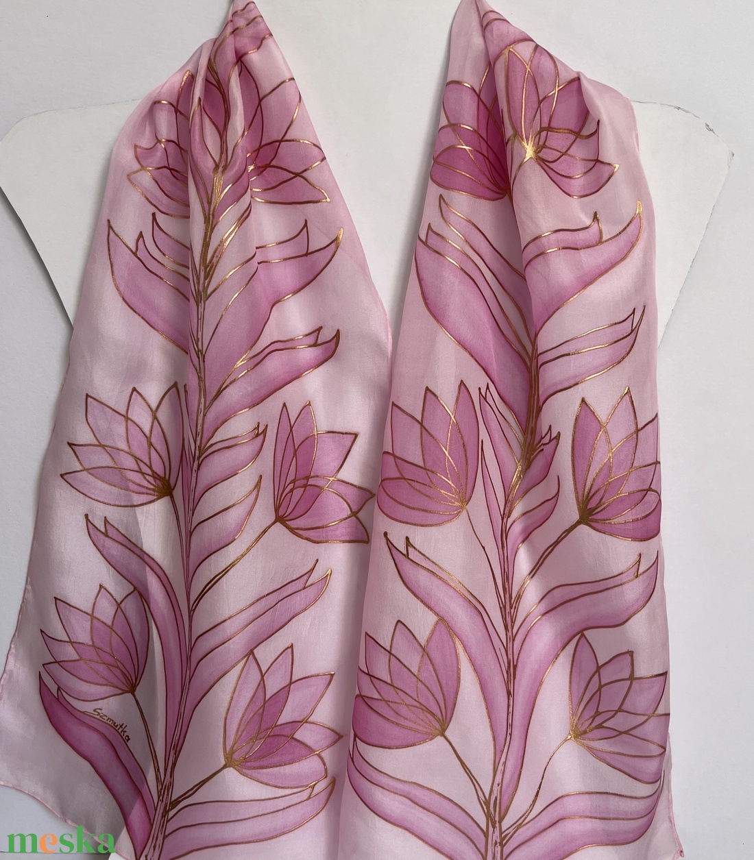 Tulipános sál - ruha & divat - sál, sapka, kendő - sál - Meska.hu