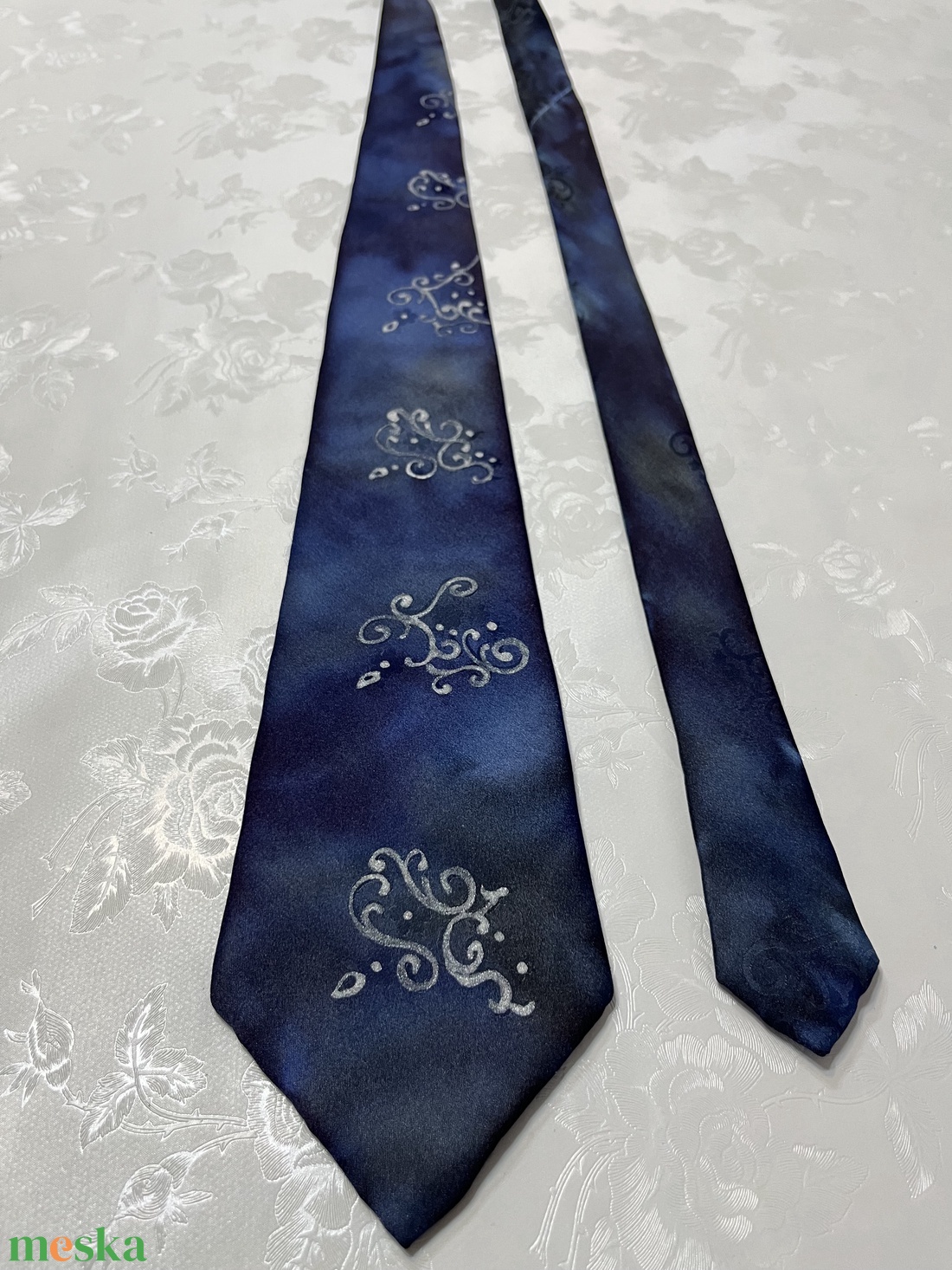  Rendelésre készült Selyem férfi nyakkendő - kézzel festett - ruha & divat - férfi ruha - nyakkendő - Meska.hu