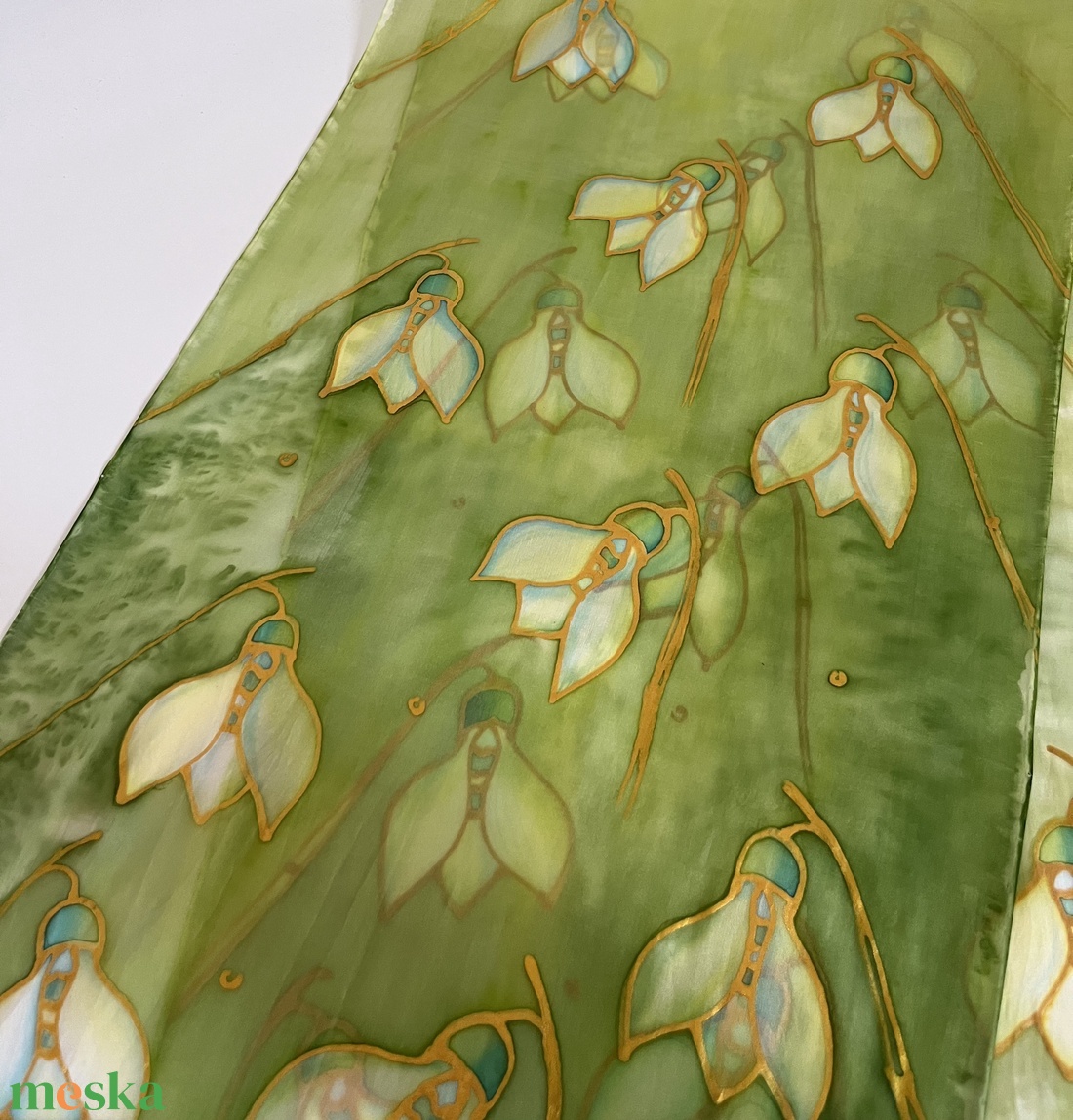 Hóvirágos sál - ruha & divat - sál, sapka, kendő - sál - Meska.hu