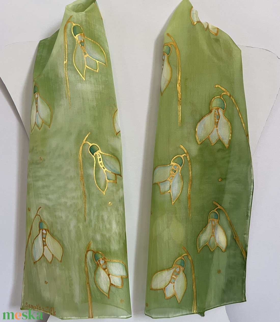 Hóvirágos sál - ruha & divat - sál, sapka, kendő - sál - Meska.hu