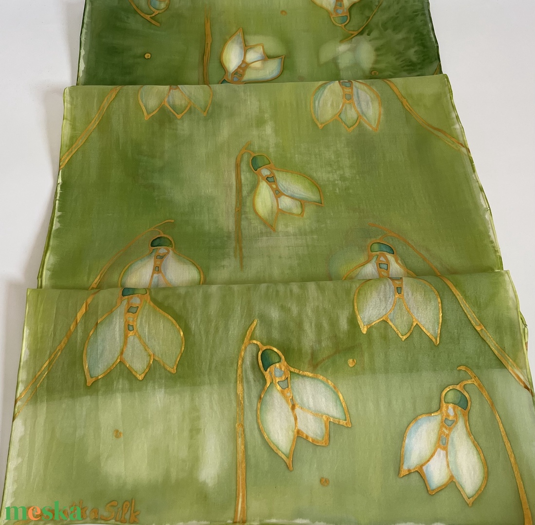 Hóvirágos sál - ruha & divat - sál, sapka, kendő - sál - Meska.hu