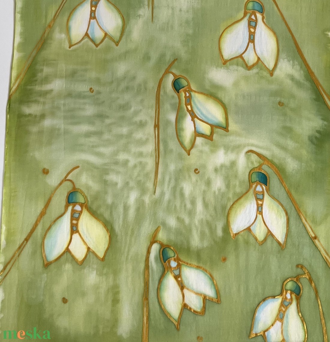 Hóvirágos sál - ruha & divat - sál, sapka, kendő - sál - Meska.hu