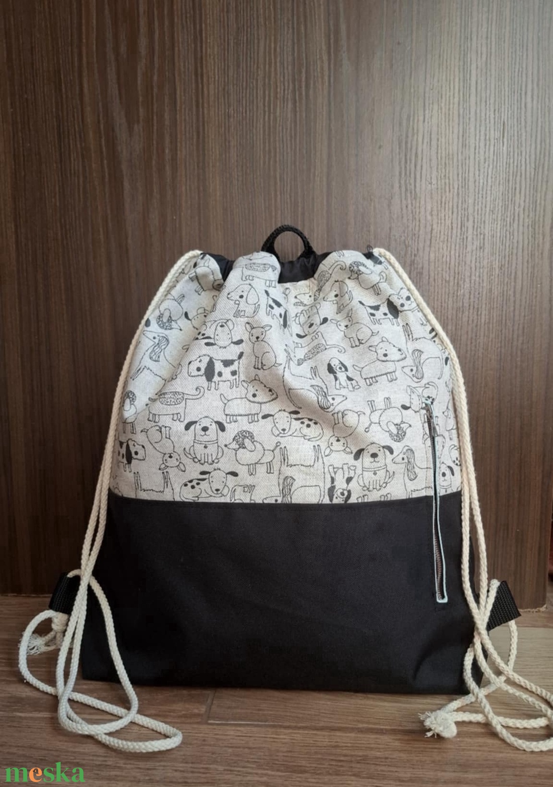 Kutyás vízálló gymbag, tornazsák  - táska & tok - hátizsák - tornazsák, gymbag - Meska.hu