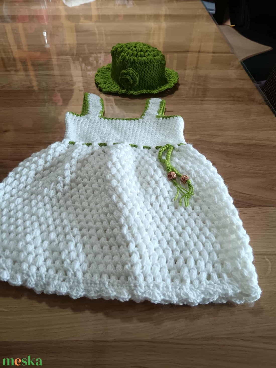 Babaruha sapkával - ruha & divat - babaruha & gyerekruha - keresztelő ruha - Meska.hu