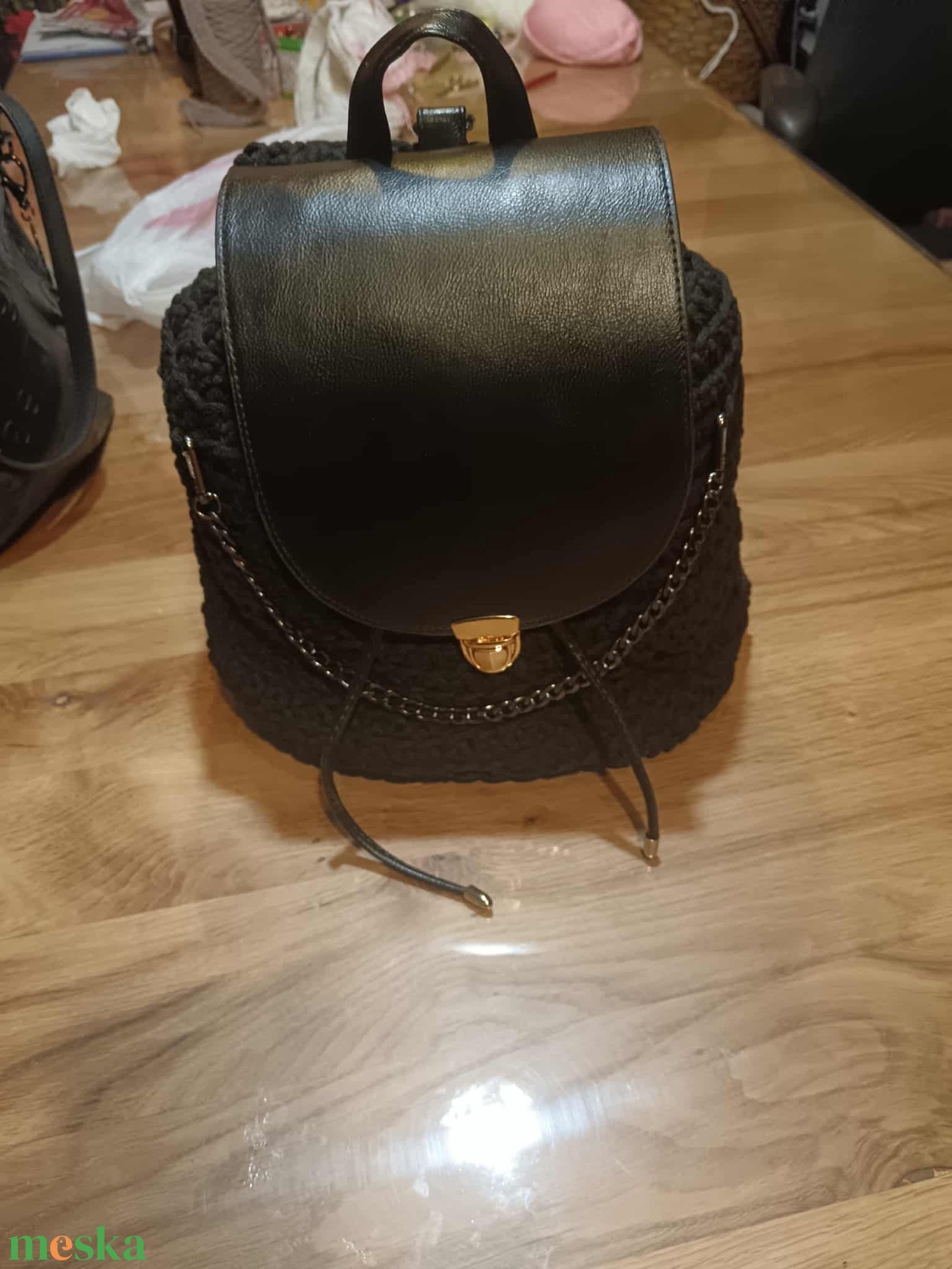 Horgolt hátizsák  - táska & tok - hátizsák - hátizsák - Meska.hu