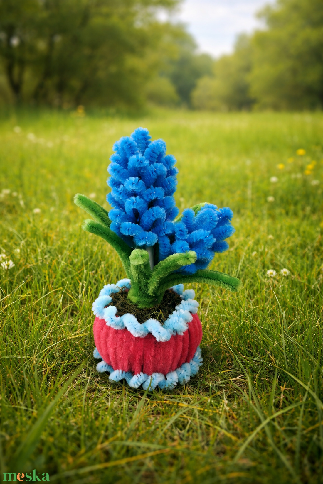 Zsenília drótból készült virág -  - Meska.hu