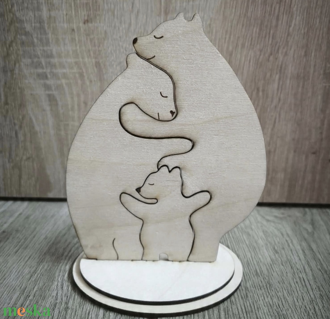 Medvecsalád gravírozott névvel -  - Meska.hu