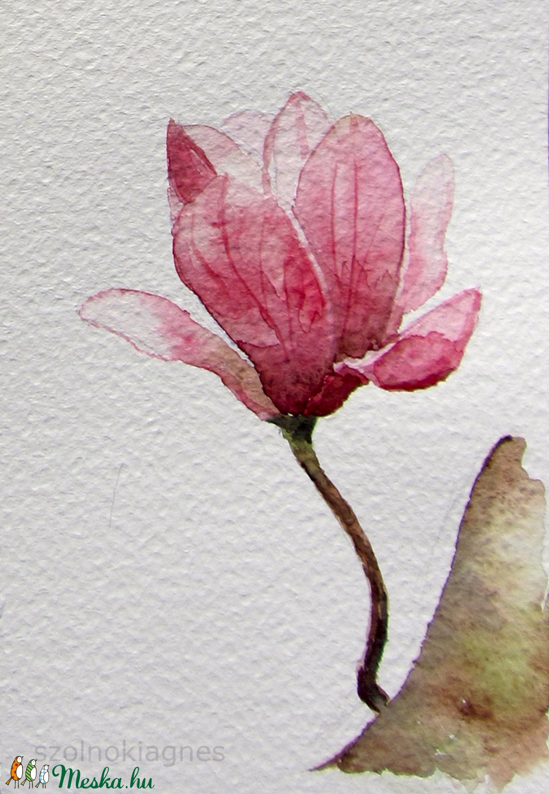 Sokáig gyönyörködtető akvarell virágok - Magnolia sorozat -  - Meska.hu