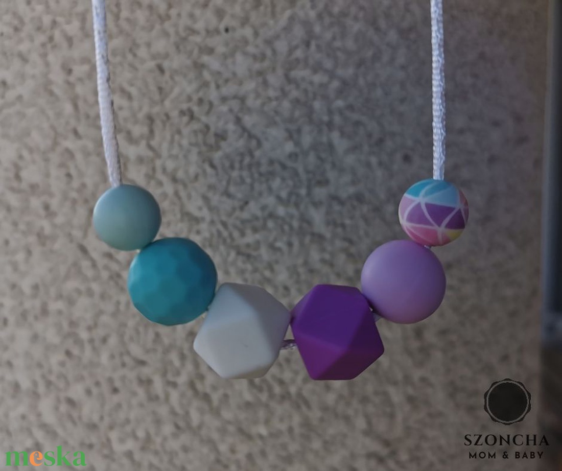 Szilikon rágcsalánc - Over the rainbow - ékszer - nyaklánc - bogyós nyaklánc - Meska.hu