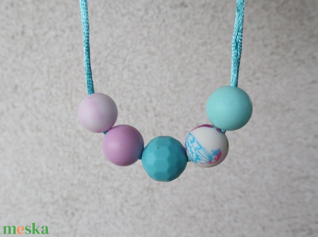 Szoncha szilikon szenzoros és rágcsalánc - ékszer - nyaklánc - bogyós nyaklánc - Meska.hu