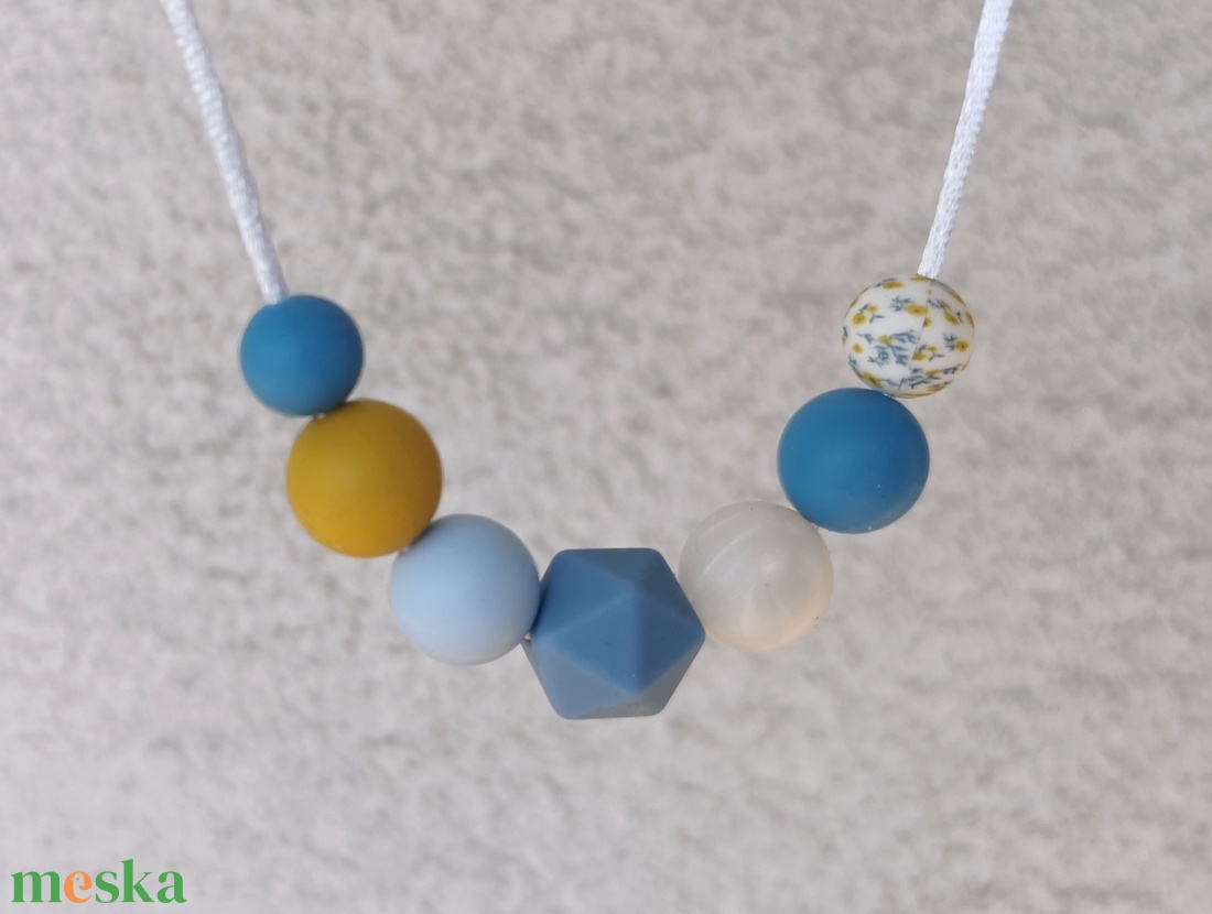 Szoncha szilikon szenzoros és rágcsalánc - ékszer - nyaklánc - bogyós nyaklánc - Meska.hu