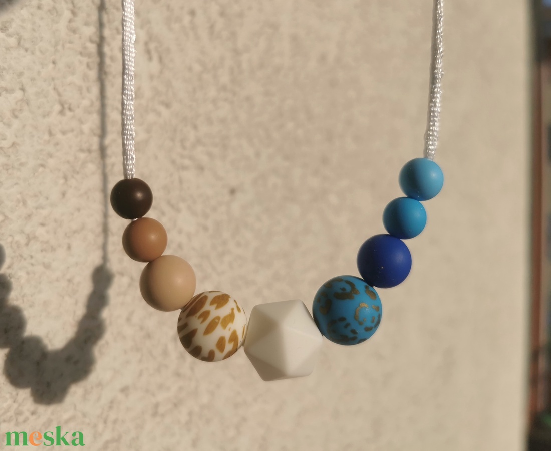 Szoncha szilikon szenzoros és rágcsalánc - ékszer - nyaklánc - bogyós nyaklánc - Meska.hu