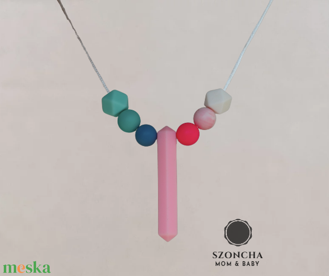 Szoncha szilikon szenzoros lánc - ékszer - nyaklánc - bogyós nyaklánc - Meska.hu