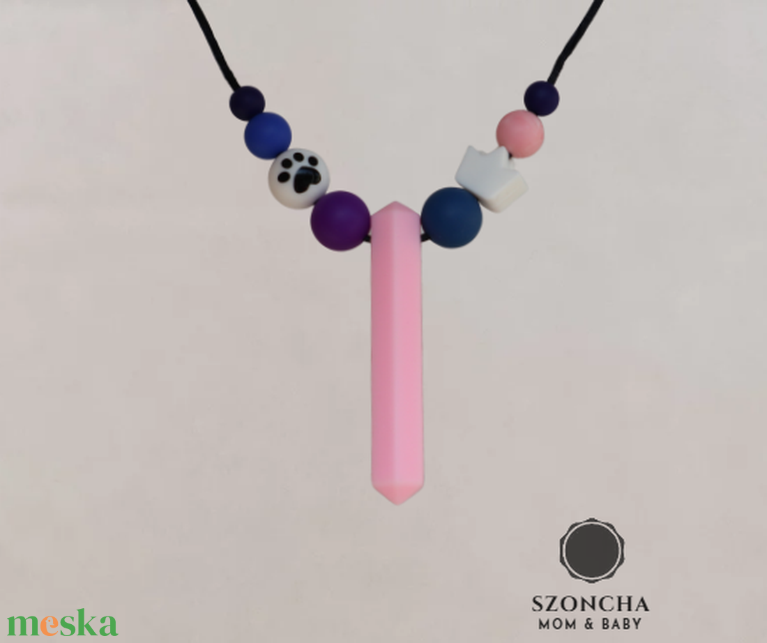 Szoncha szilikon szenzoros lánc - ékszer - nyaklánc - bogyós nyaklánc - Meska.hu