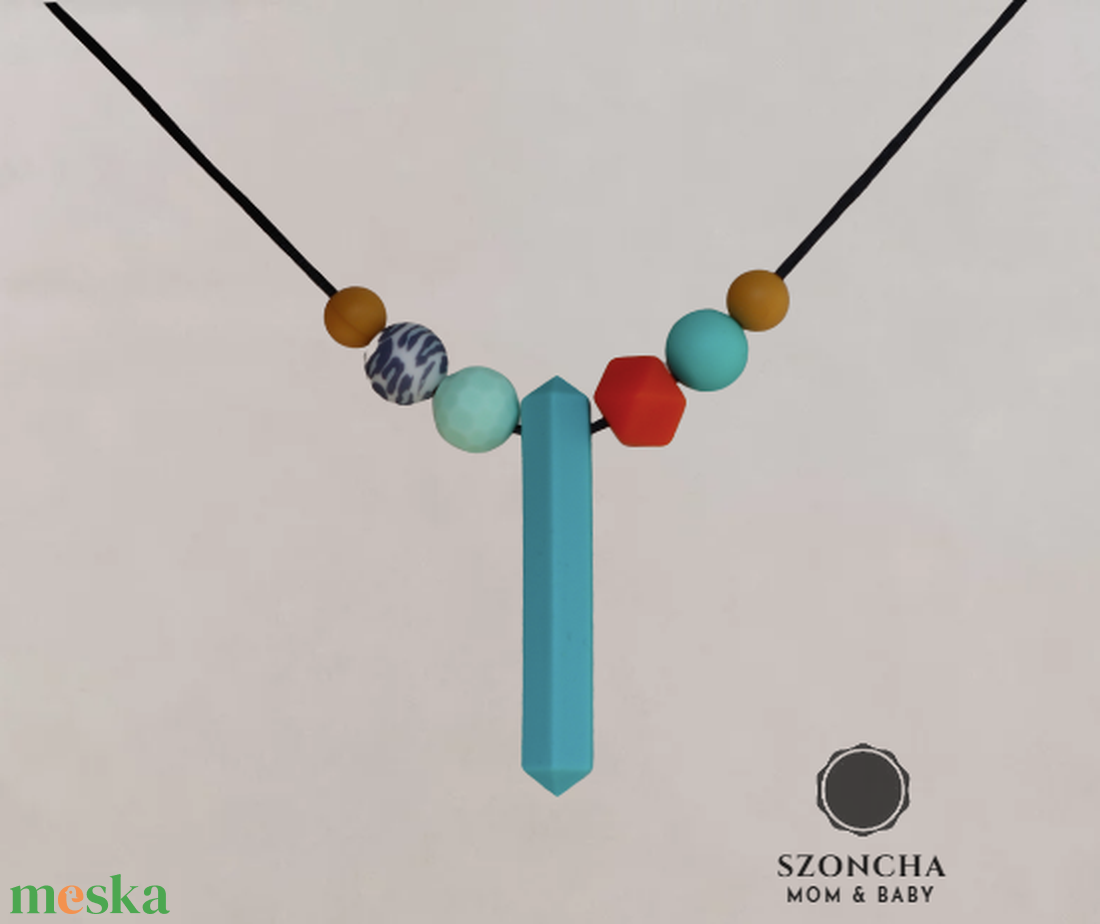 Szoncha szilikon szenzoros lánc - ékszer - nyaklánc - bogyós nyaklánc - Meska.hu