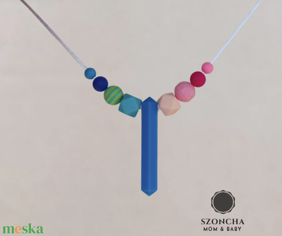 Szoncha szilikon szenzoros lánc - ékszer - nyaklánc - bogyós nyaklánc - Meska.hu