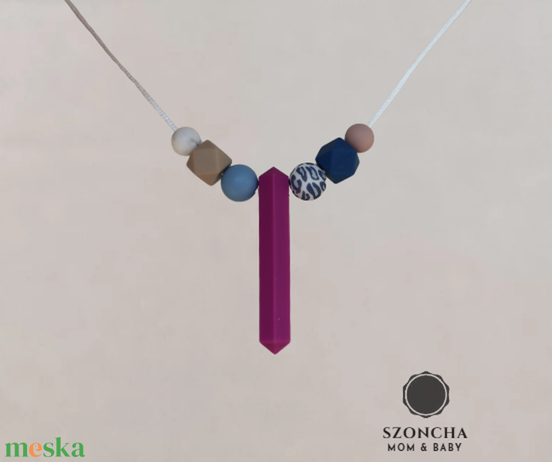 Szoncha szilikon szenzoros lánc - ékszer - nyaklánc - bogyós nyaklánc - Meska.hu
