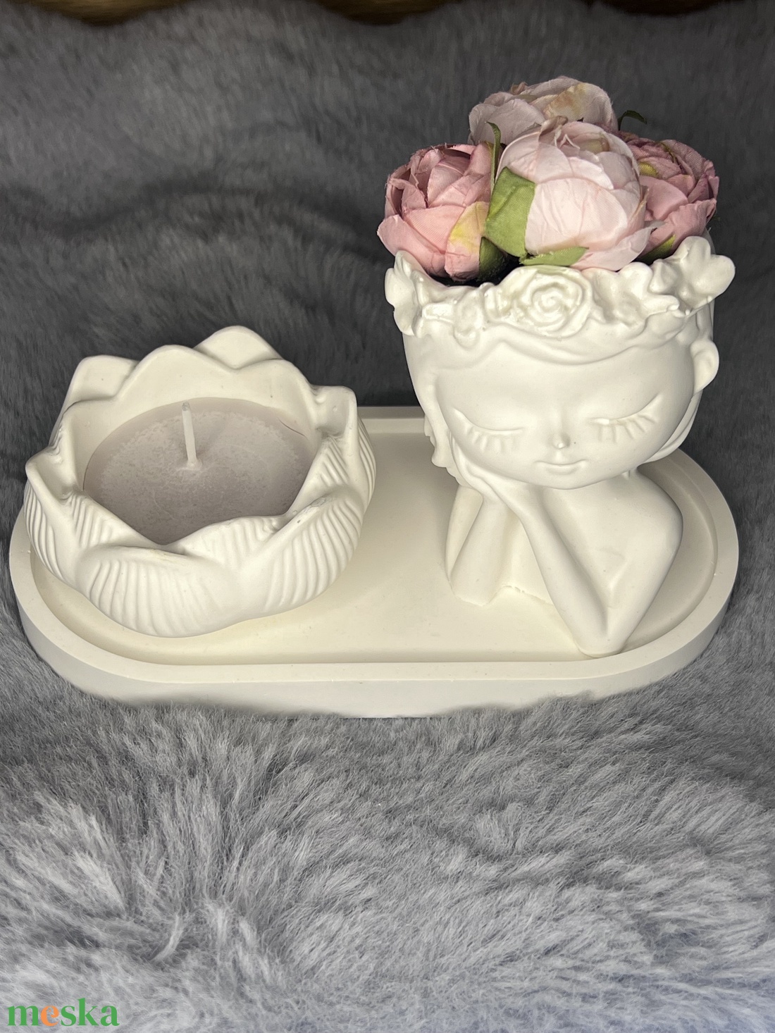 Kerámiaporos dekor szett - otthon & életmód - dekoráció - asztal és polc dekoráció - asztaldísz - Meska.hu