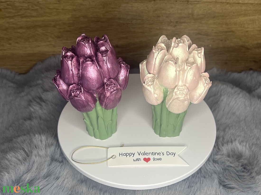 Tartós tulipáncsokor - otthon & életmód - dekoráció - asztal és polc dekoráció - asztaldísz - Meska.hu