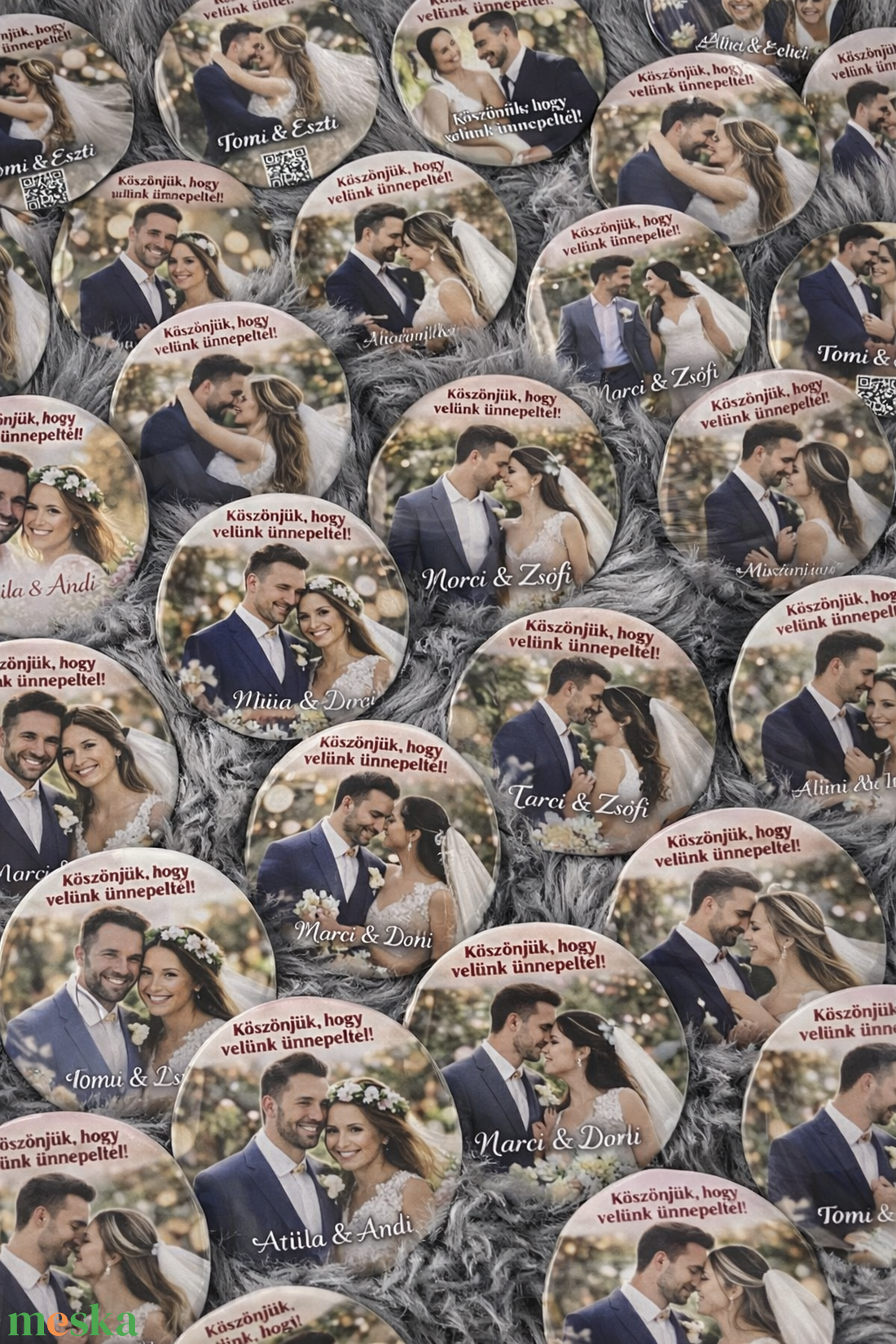 Egyedi esküvői köszönőajándék - otthon & életmód - konyhafelszerelés, tálalás - konyhai dekoráció - hűtőmágnes - Meska.hu