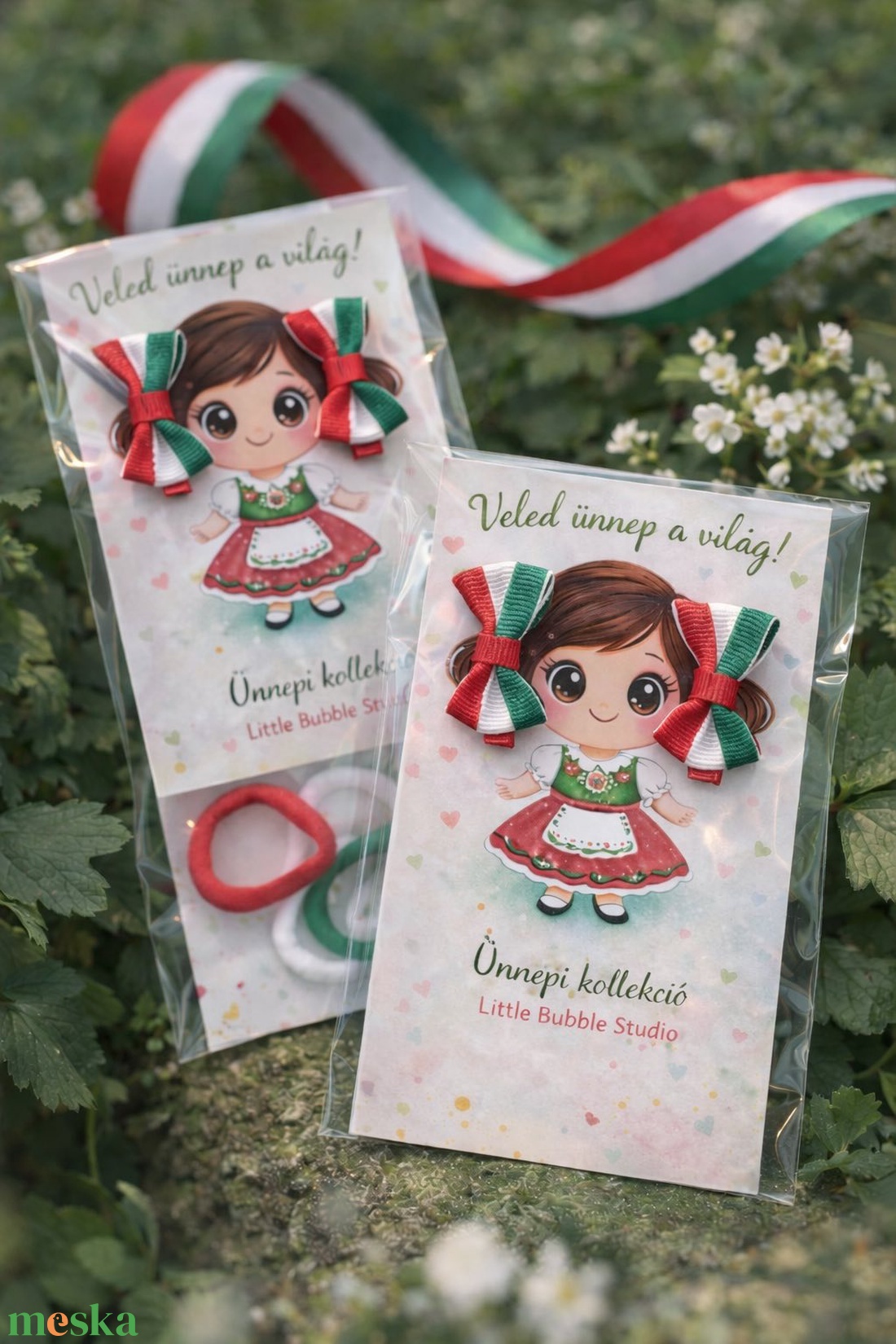 Ünnepi hajdísz szett a legkisebbeknek - esküvő - hajdísz - kontydísz & hajdísz - Meska.hu