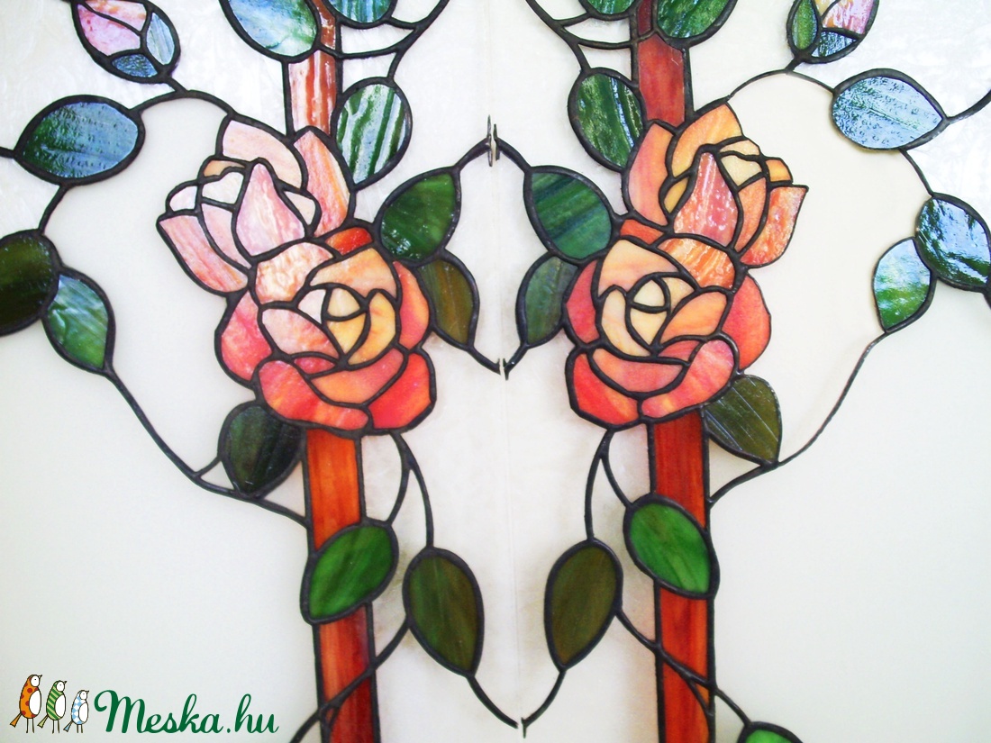 Rózsaberek ajtóbetét, narancssárga: III. volume - otthon & életmód - bútor - más bútor - Meska.hu