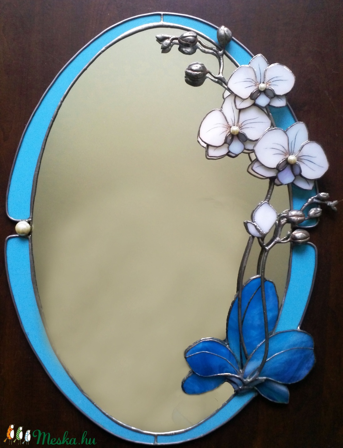 3D Orchideás tükör tiffany üvegből - otthon & életmód - dekoráció - tükör - Meska.hu 3D Orchideás tükör tiffany üvegből - otthon & életmód - dekoráció - tükör - Meska.hu