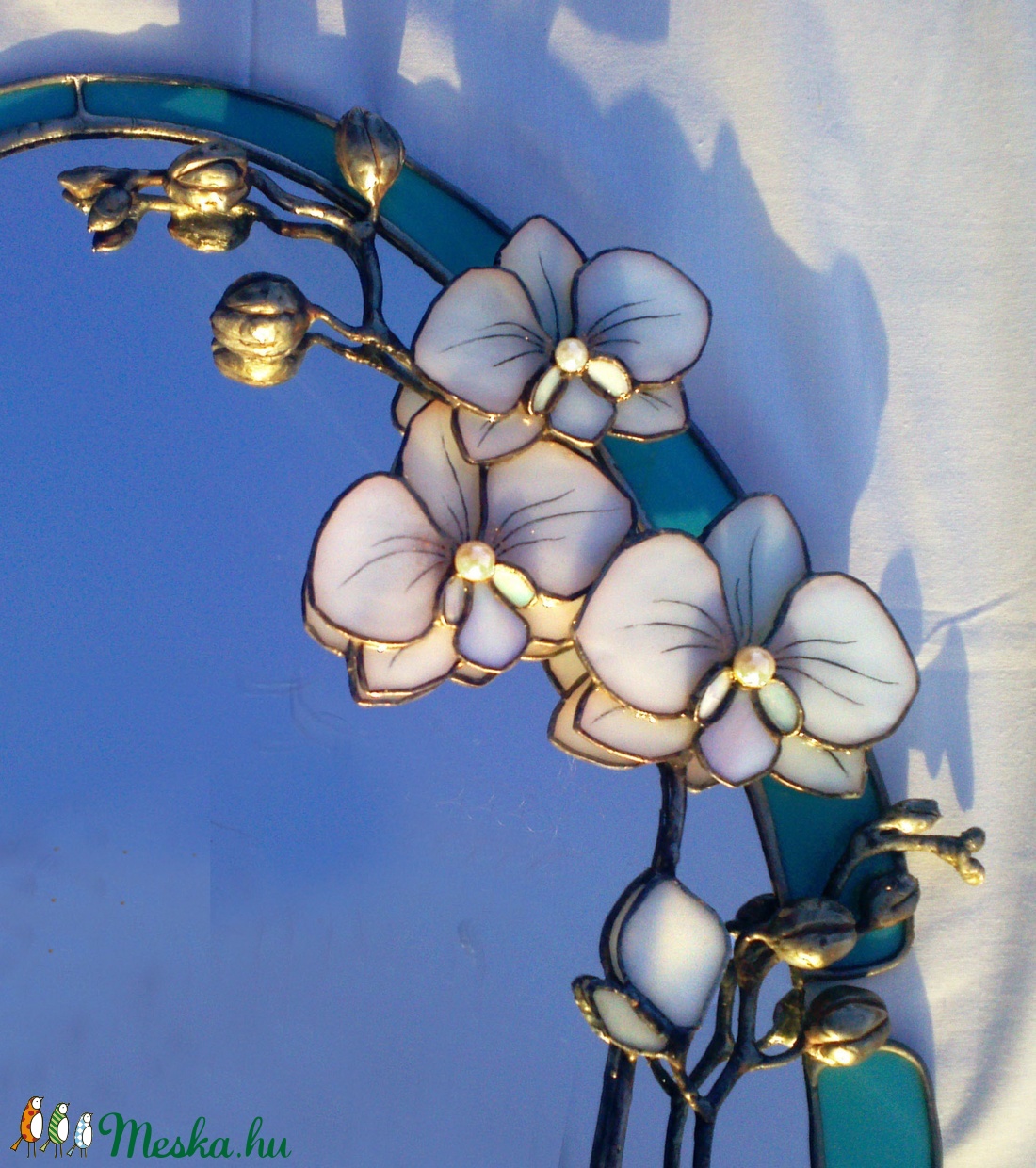3D Orchideás tükör tiffany üvegből - otthon & életmód - dekoráció - tükör - Meska.hu 3D Orchideás tükör tiffany üvegből - otthon & életmód - dekoráció - tükör - Meska.hu