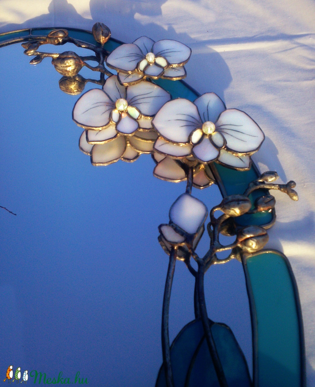 3D Orchideás tükör tiffany üvegből - otthon & életmód - dekoráció - tükör - Meska.hu 3D Orchideás tükör tiffany üvegből - otthon & életmód - dekoráció - tükör - Meska.hu