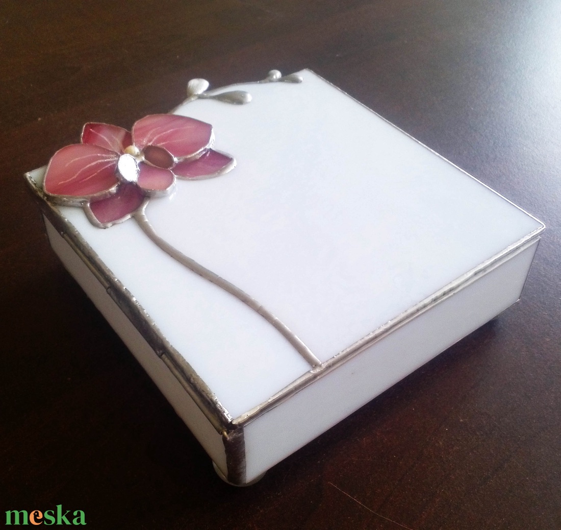 3D Orchideás ékszerdoboz tiffany üvegből - ékszer - ékszertartó - ékszerdoboz - Meska.hu 3D Orchideás ékszerdoboz tiffany üvegből - ékszer - ékszertartó - ékszerdoboz - Meska.hu