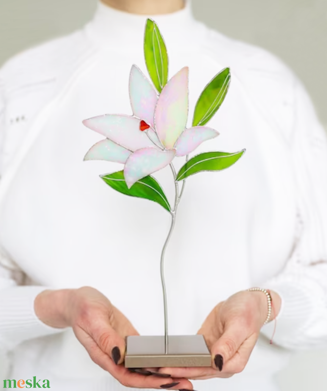 Lilomos asztalidísz Valentin napra - otthon & életmód - dekoráció - asztal és polc dekoráció - asztaldísz - Meska.hu