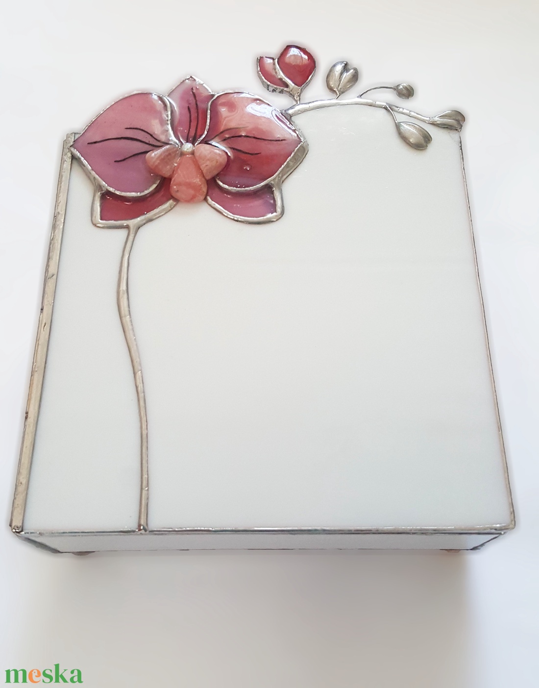 3D Orchideás ékszerdoboz tiffany üvegből - ékszer - ékszertartó - ékszerdoboz - Meska.hu 3D Orchideás ékszerdoboz tiffany üvegből - ékszer - ékszertartó - ékszerdoboz - Meska.hu