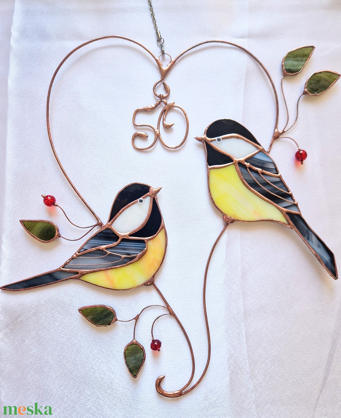 Szerelmes cinegepár - otthon & életmód - dekoráció - ajtó- és ablak dekoráció - ablakdísz - Meska.hu Szerelmes cinegepár - otthon & életmód - dekoráció - ajtó- és ablak dekoráció - ablakdísz - Meska.hu