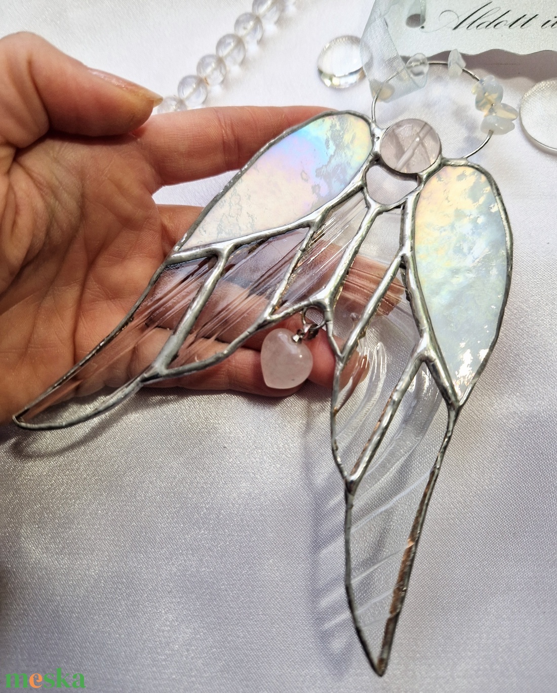 Csupaszárny kristályangyal jeges csillogás - karácsony - karácsonyi lakásdekoráció - karácsonyi ablakdíszek, ablakmatricák - Meska.hu