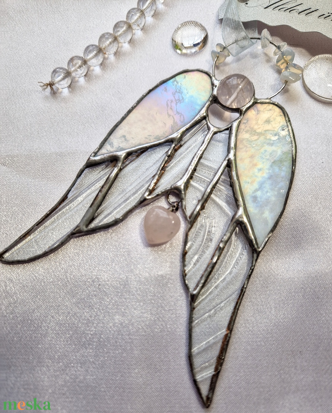 Csupaszárny kristályangyal jeges csillogás - karácsony - karácsonyi lakásdekoráció - karácsonyi ablakdíszek, ablakmatricák - Meska.hu