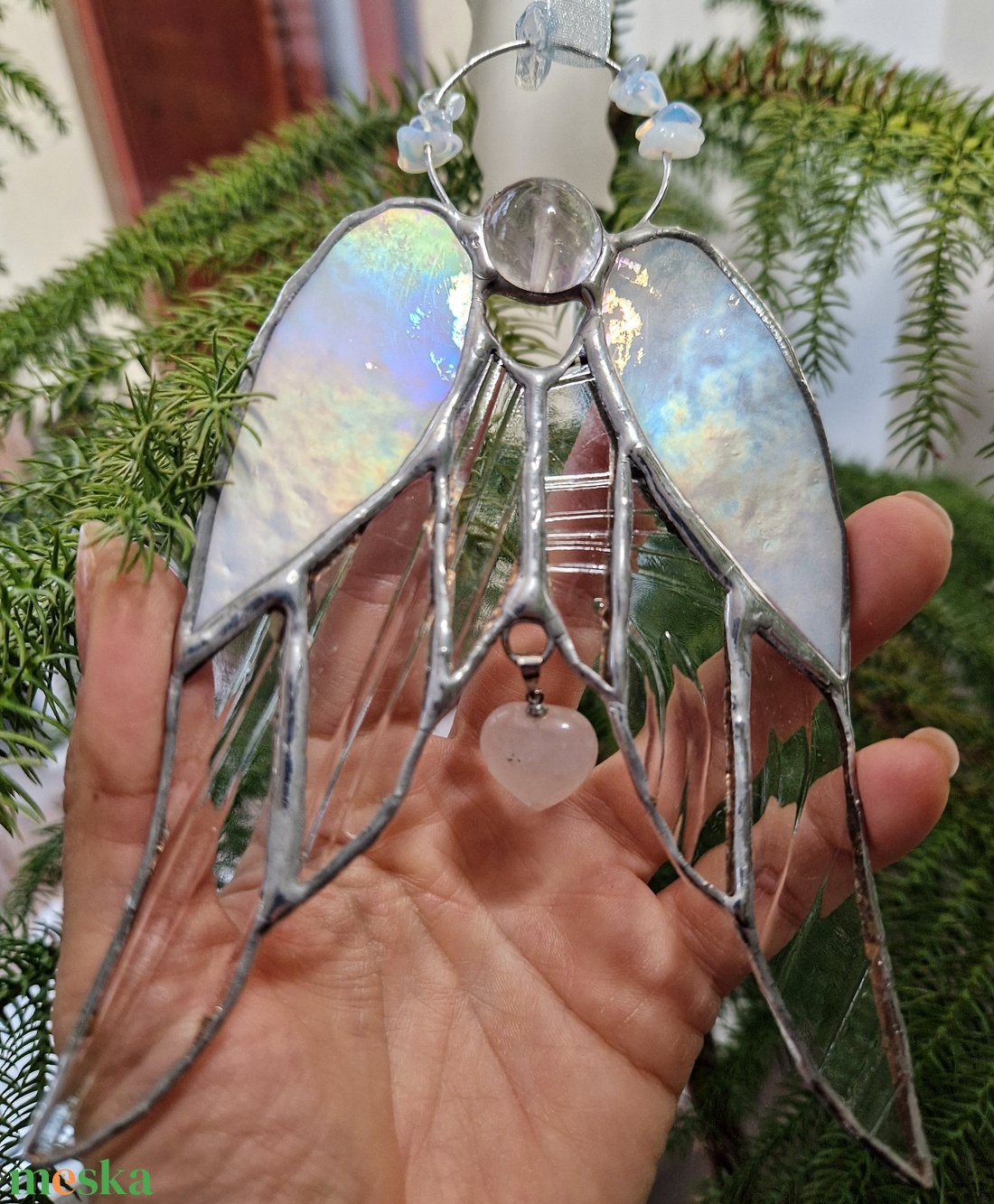 Csupaszárny kristályangyal jeges csillogás - karácsony - karácsonyi lakásdekoráció - karácsonyi ablakdíszek, ablakmatricák - Meska.hu