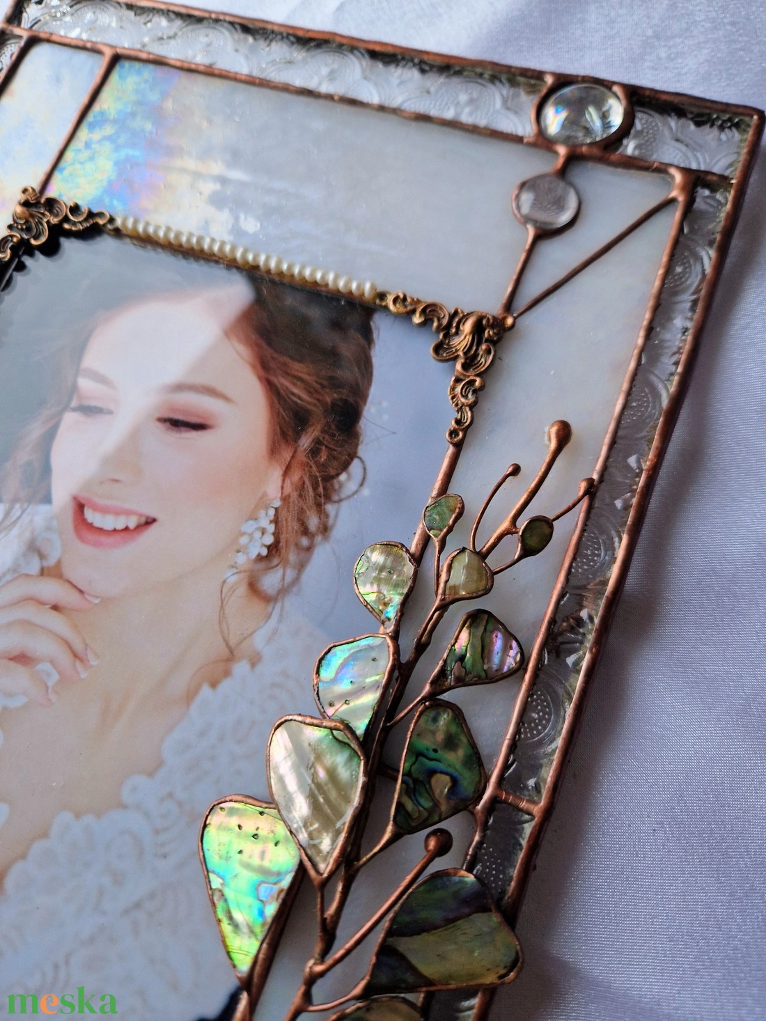 True Love gyöngyházas esküvői fotókeret  - esküvő - emlék & ajándék - nászajándék - esküvői pénzátadó képkeret - Meska.hu