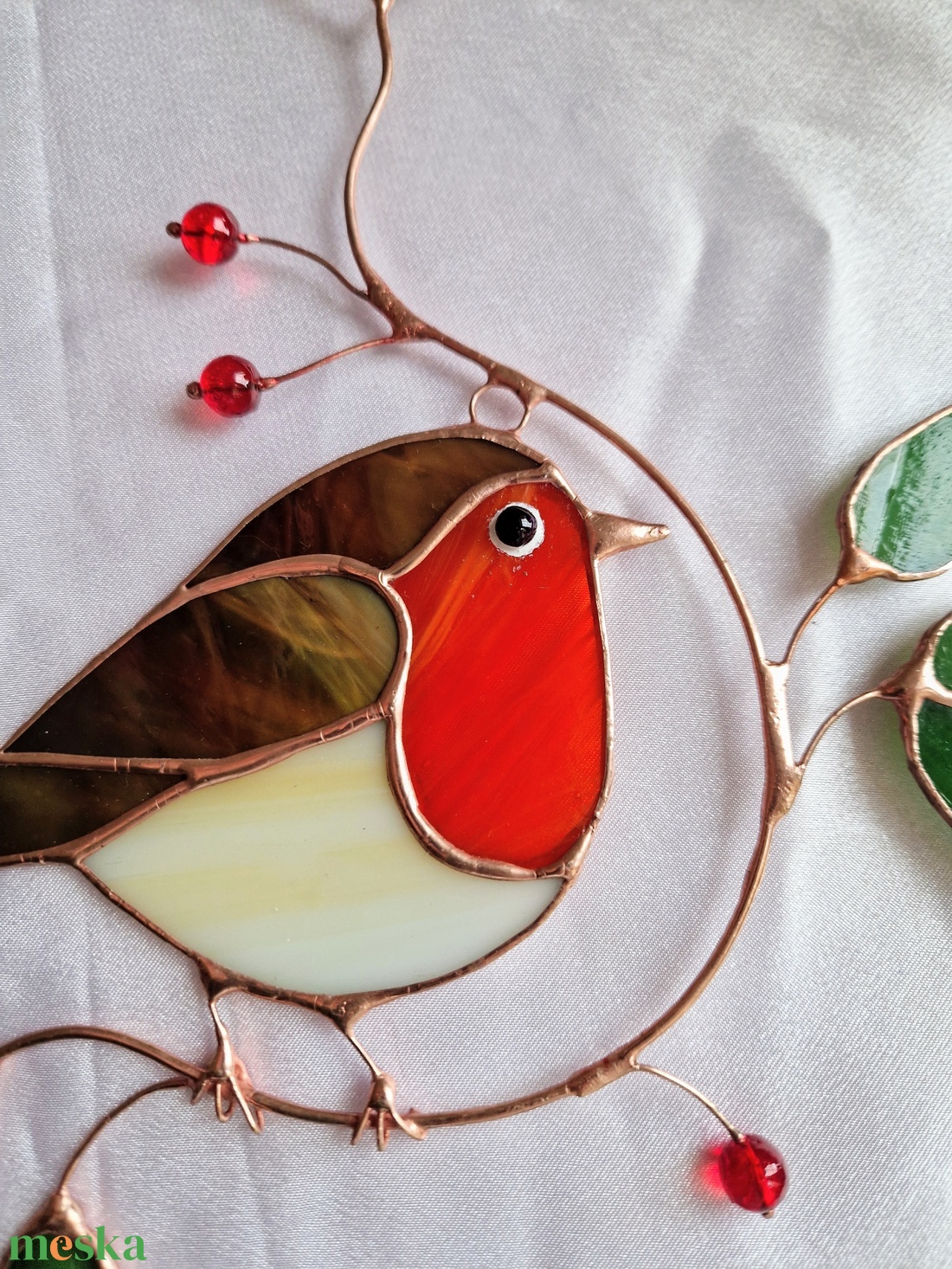 Vörösbegy ablakdísz - otthon & életmód - dekoráció - ajtó- és ablak dekoráció - ablakdísz - Meska.hu