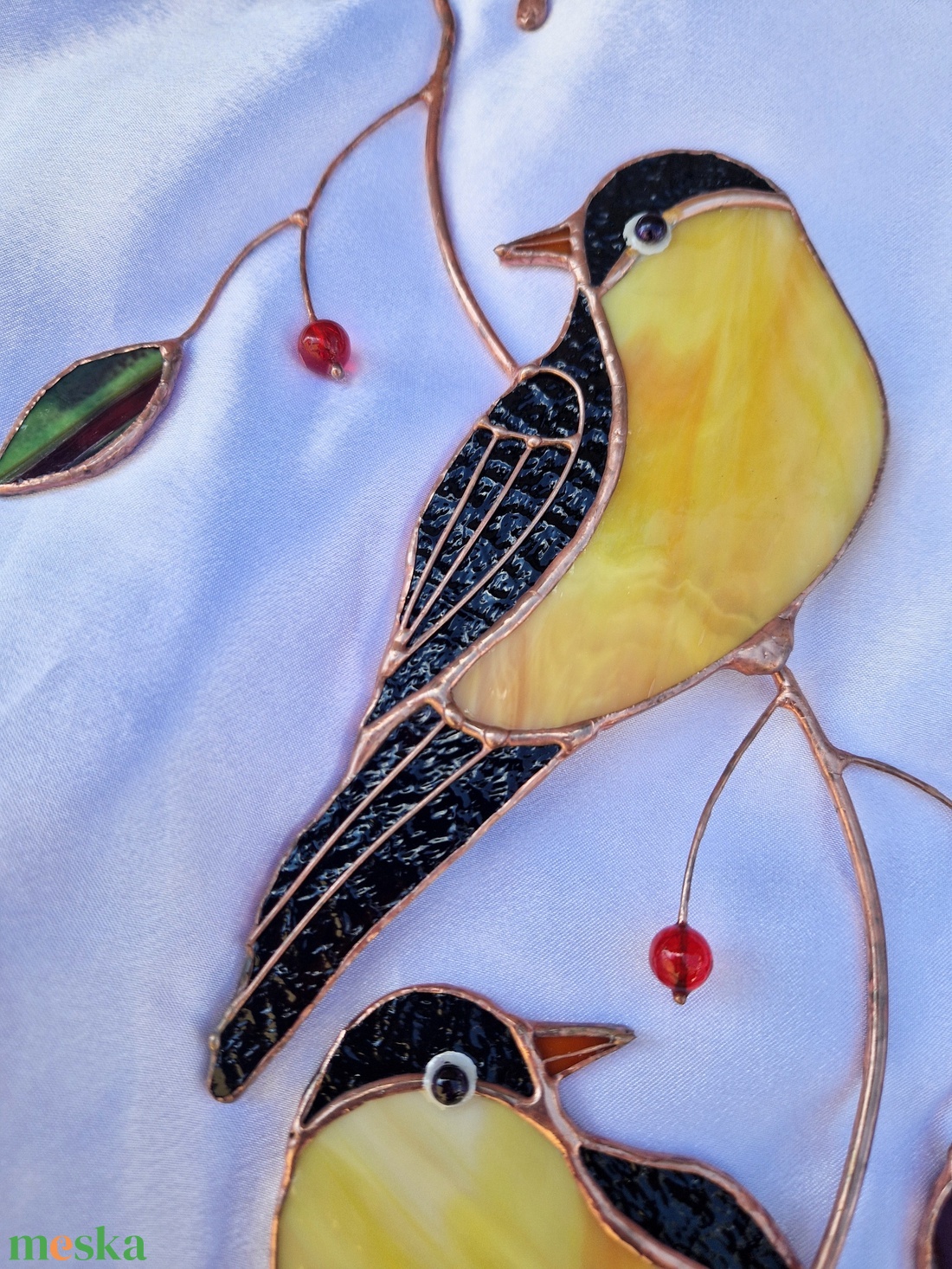 Sárgarigó párocska - otthon & életmód - dekoráció - ajtó- és ablak dekoráció - ablakdísz - Meska.hu