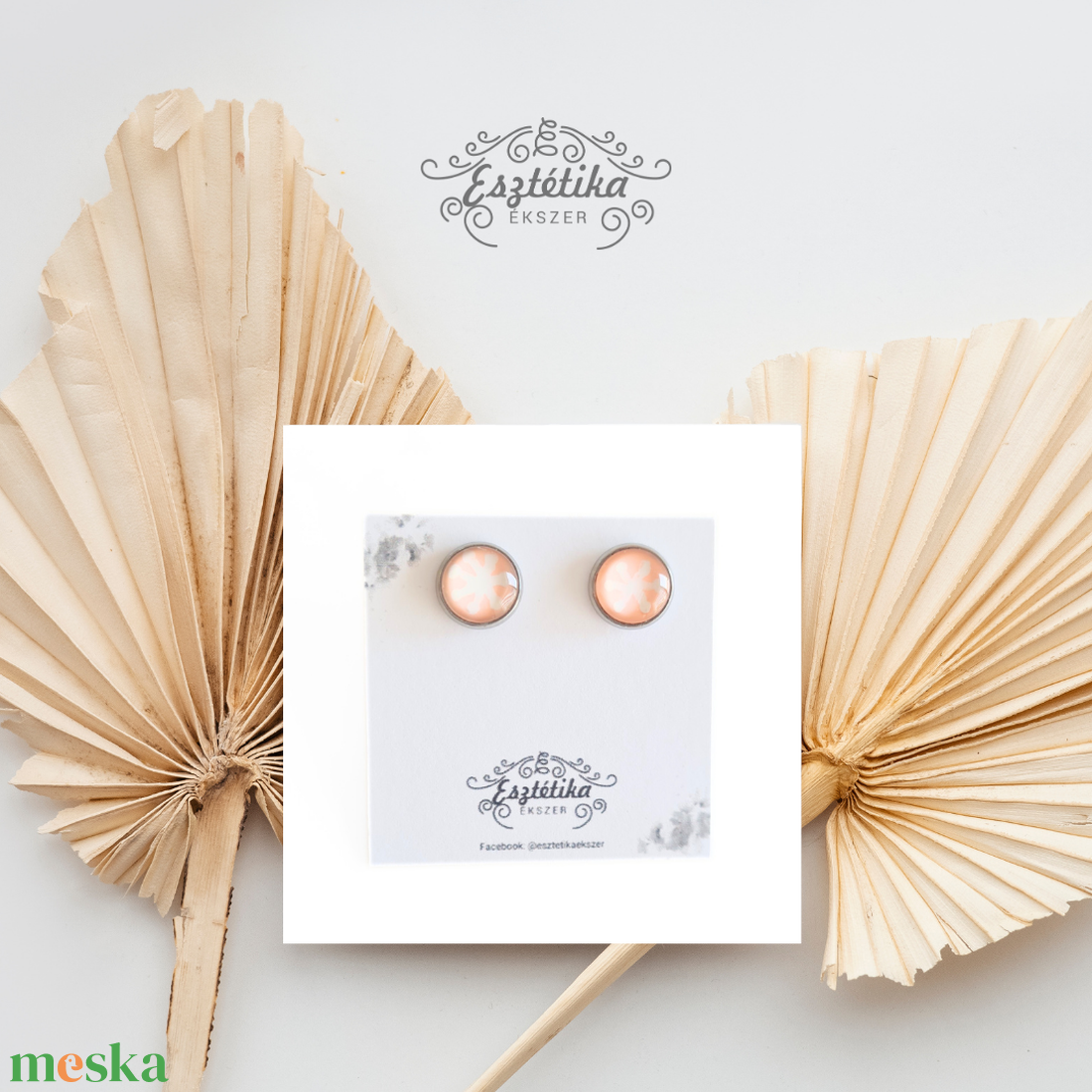 Ezüst színű nemesacél ékszerszett - nyaklánc és bedugós fülbevaló peach fuzz, narancssárga színben - ékszer - ékszerszett - Meska.hu Ezüst színű nemesacél ékszerszett - nyaklánc és bedugós fülbevaló peach fuzz, narancssárga színben - ékszer - ékszerszett - Meska.hu