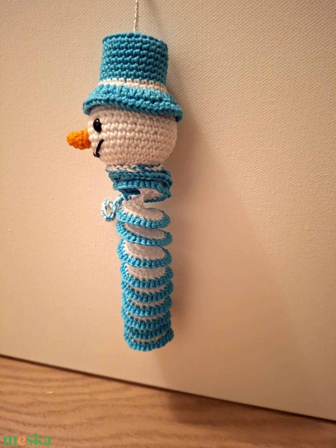 Hóember dísz � amigurumi - karácsony - karácsonyi lakásdekoráció - karácsonyi lakásdíszek - Meska.hu