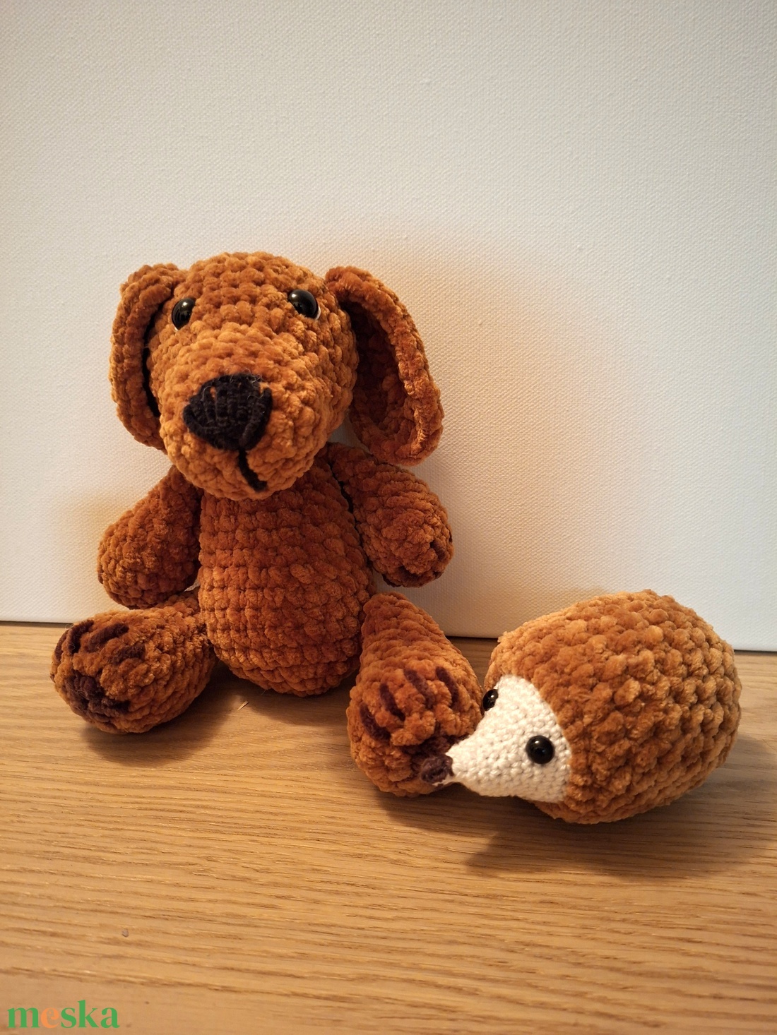 Plüss kutyus és sünike � amigurumi barátok - játék & sport - plüssállat & játékfigura - kutya - Meska.hu