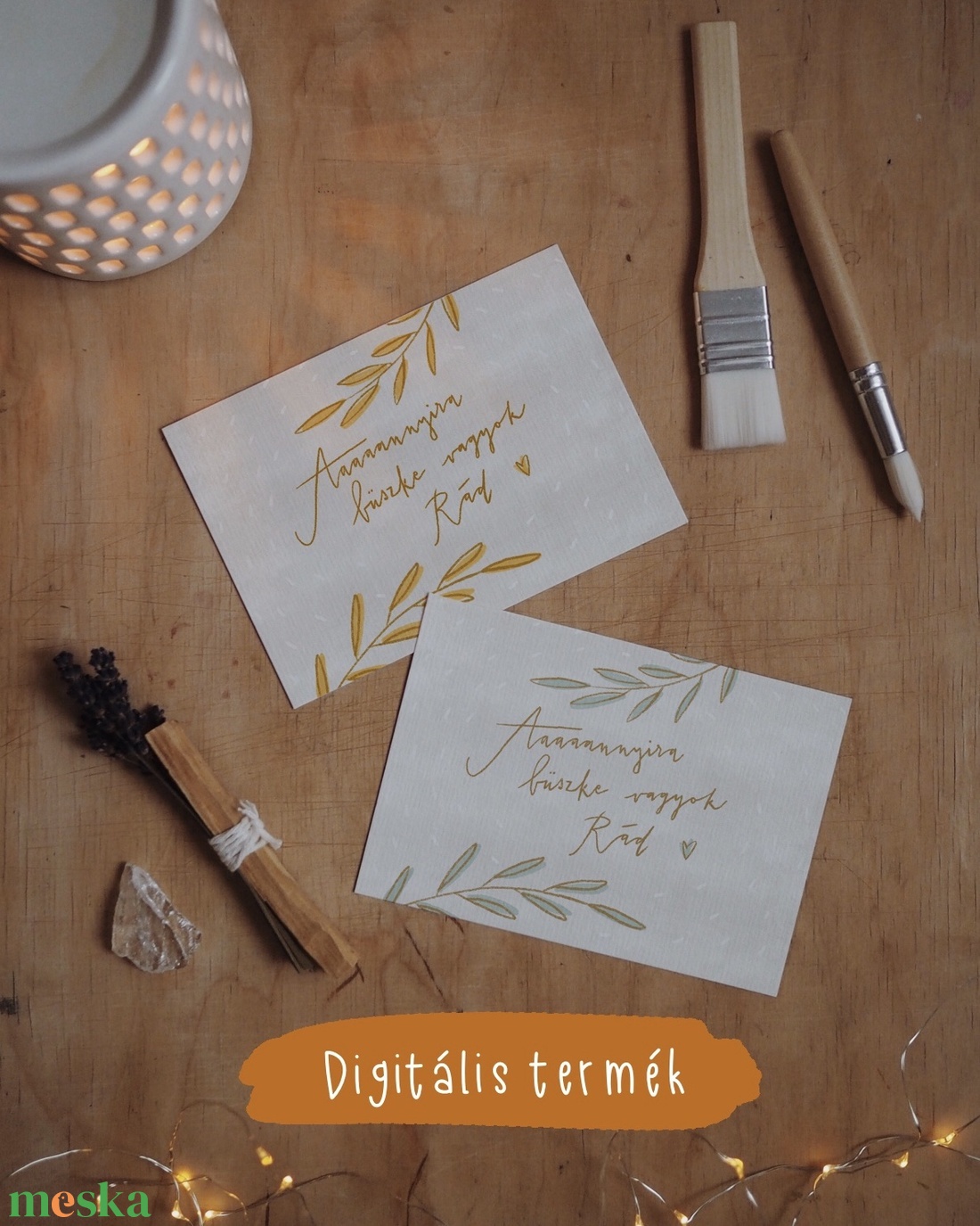 Büszke vagyok Rád képeslap / digitális termék - művészet - grafika & illusztráció - Meska.hu