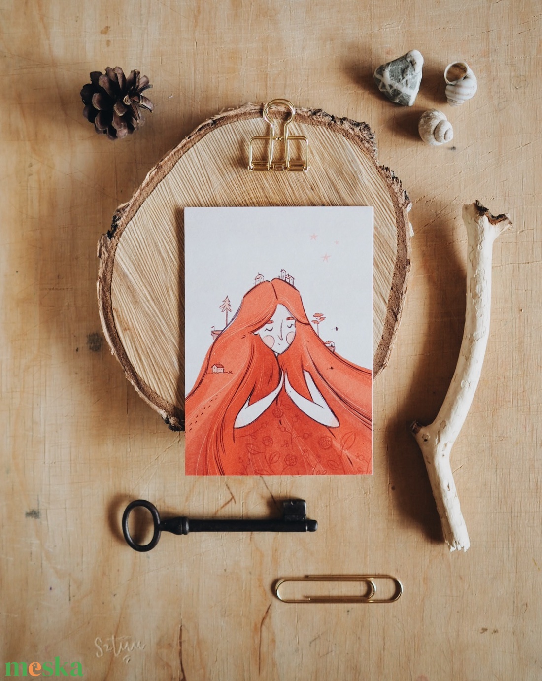 Otthon vagyok A6 print - művészet - grafika & illusztráció - digitális - Meska.hu